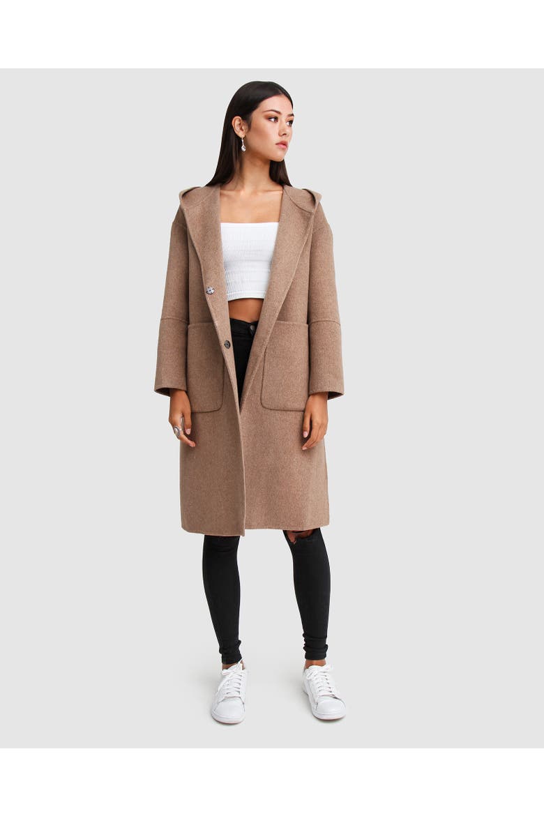 Walk This Way Wool Blend Oversized Coat, Main, color, OAT