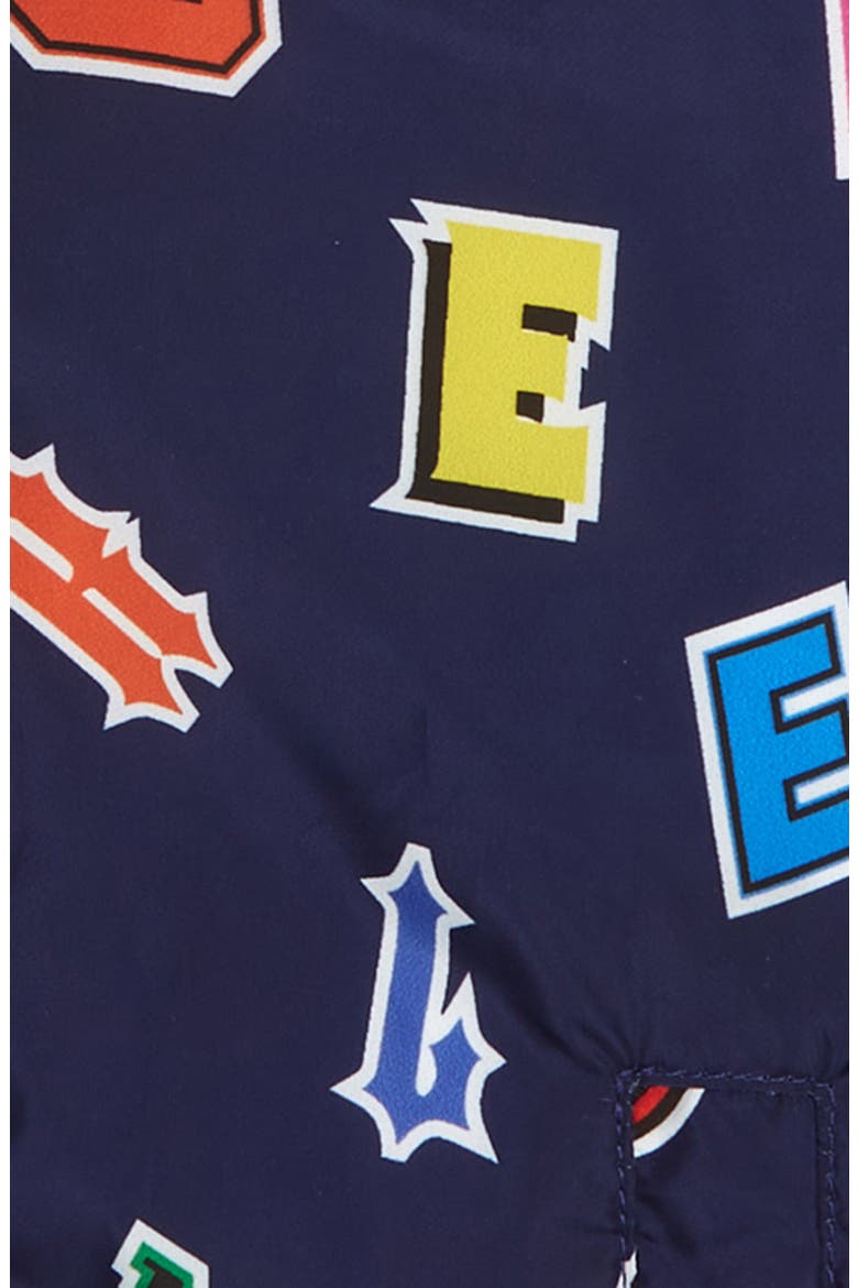 Kids' Carlin Logo Print Hooded Jacket, Alternate, color, NAVY MULTI