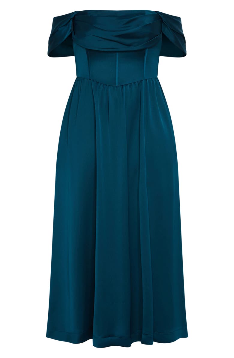 City Chic Angel Love Corset Maxi Dress, Alternate, color, Emerald