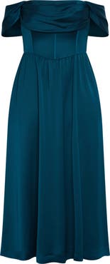 City Chic Angel Love Corset Maxi Dress