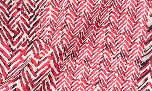 Nic + Zoe Nic+zoe Herringbone Stamp Button Front Shirt