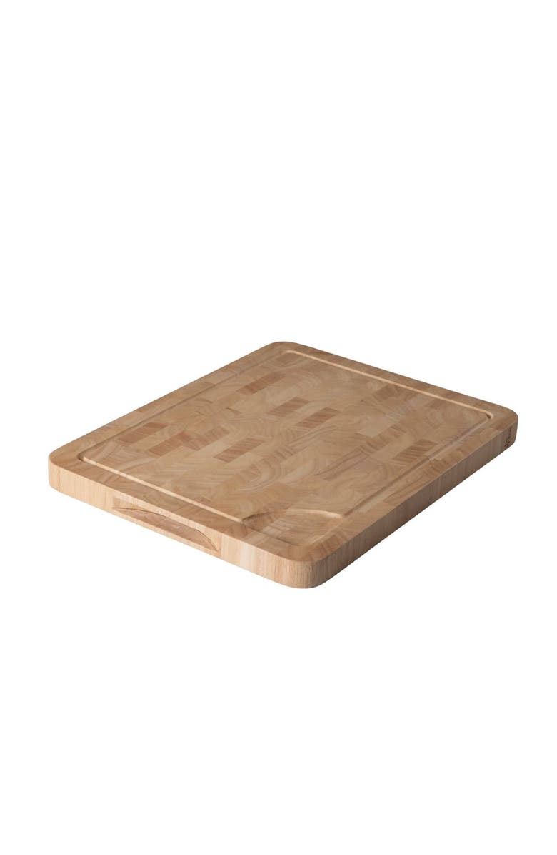 Be Home Rubberwood End Grain Rectangular Cutting Board,, Main, color, Natural - Medium