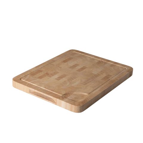 Rubberwood End Grain Rectangular Cutting Board,