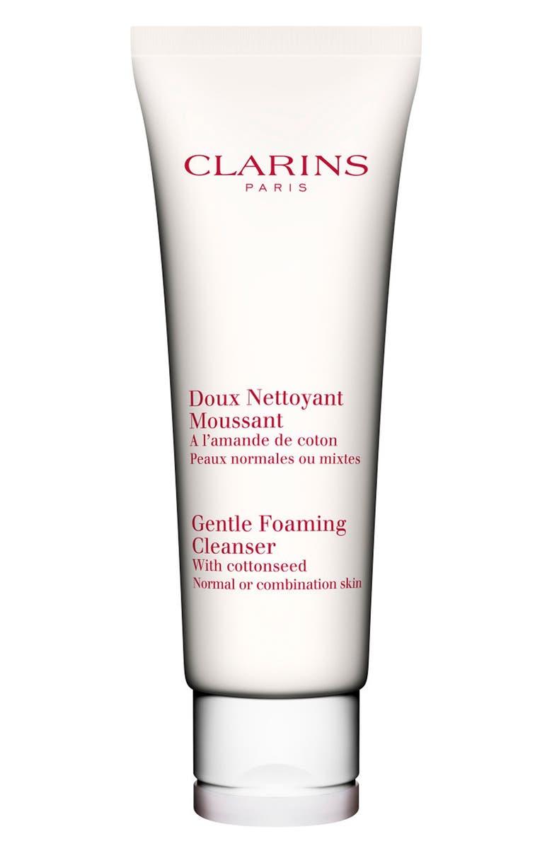 Clarins Gentle Foaming Cleanser with Cottonseed for Normal/Combination Skin Types, Main, color, 