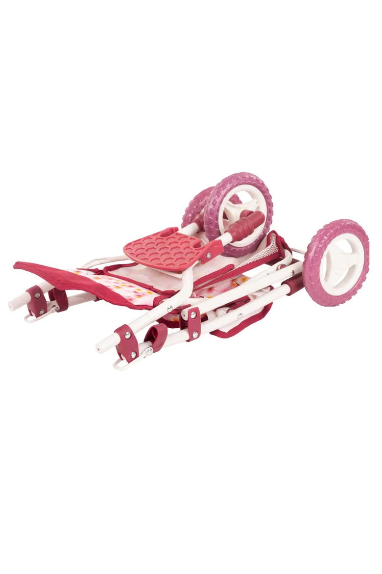 3 Wheel Doll Buggy, Happy Flower, Foldable Toy Stroller, Dolls Up to 19.5 Inches, Alternate, color, Multicolored