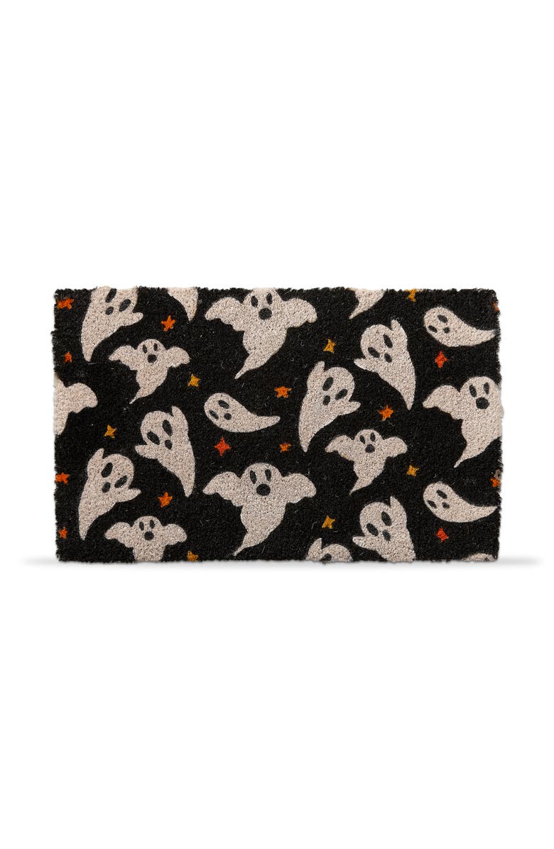 tag Halloween Ghost Coir Door Mat for Everyday Use, Main, color, Black