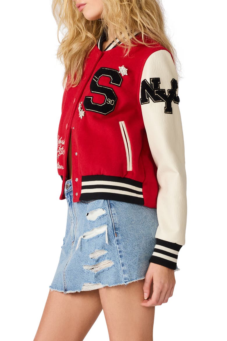 Rooney Varsity Jacket, Alternate, color, LAVA FALLS