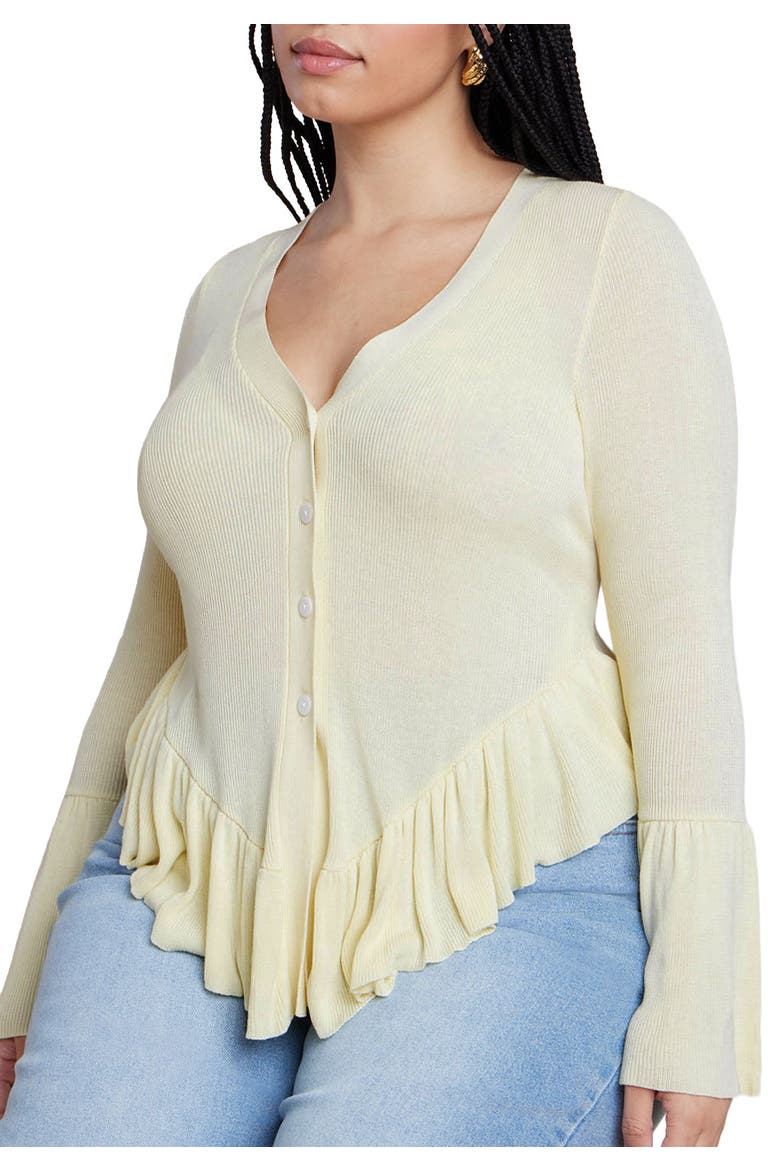 Ruffle Cardigan, Main, color, SUNLIGHT