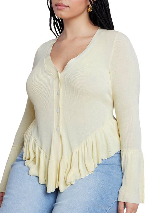 Ruffle Cardigan (Plus)