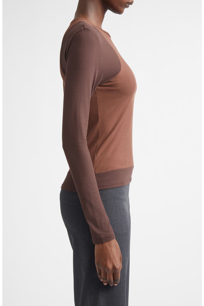 Sombrita Colorblock Organic Cotton Jersey T-Shirt, Alternate, color, BROWN