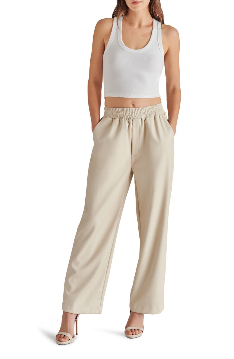 Steve Madden Gilda Wide Leg Faux Leather Pants, Alternate, color, 