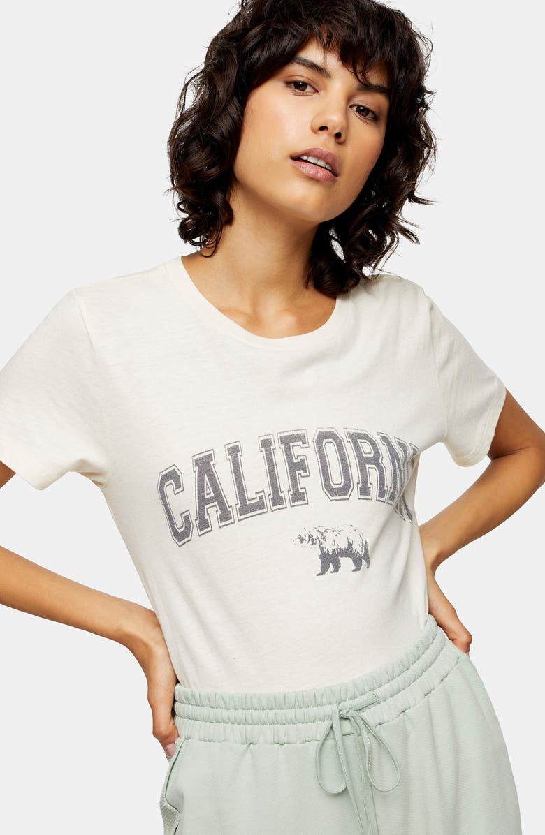 Topshop California Bear Graphic Tee, Alternate, color,