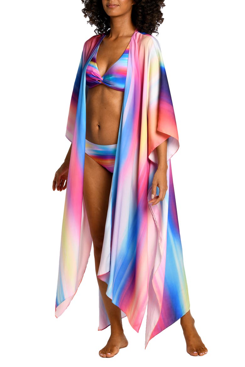 Sunset Tie Front Cover-Up, Alternate, color, MULTI