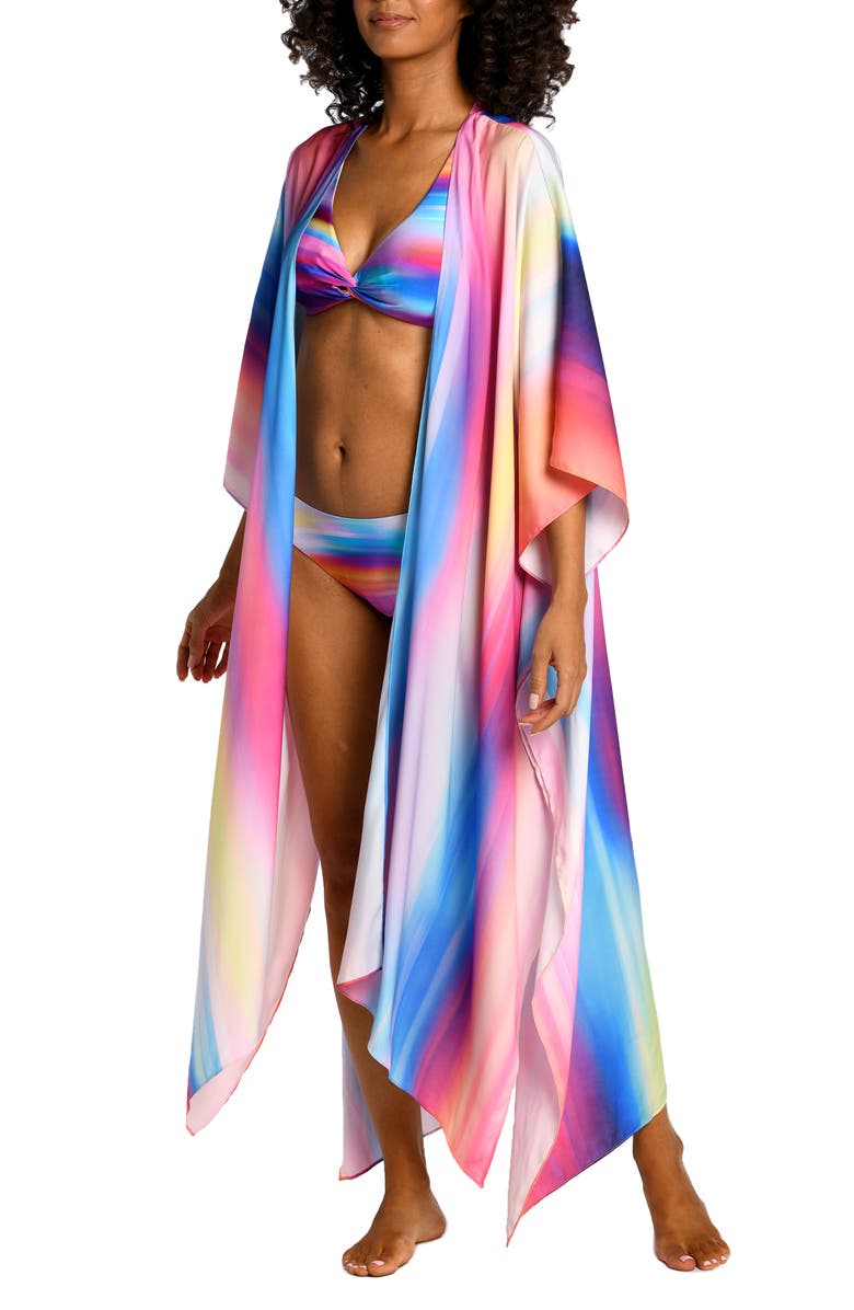 La Blanca Sunset Tie Front Cover-Up, Alternate, color, 