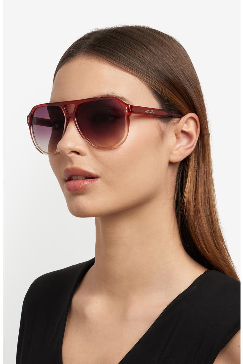 60mm Pilot Sunglasses, Alternate, color, 02OO-3X