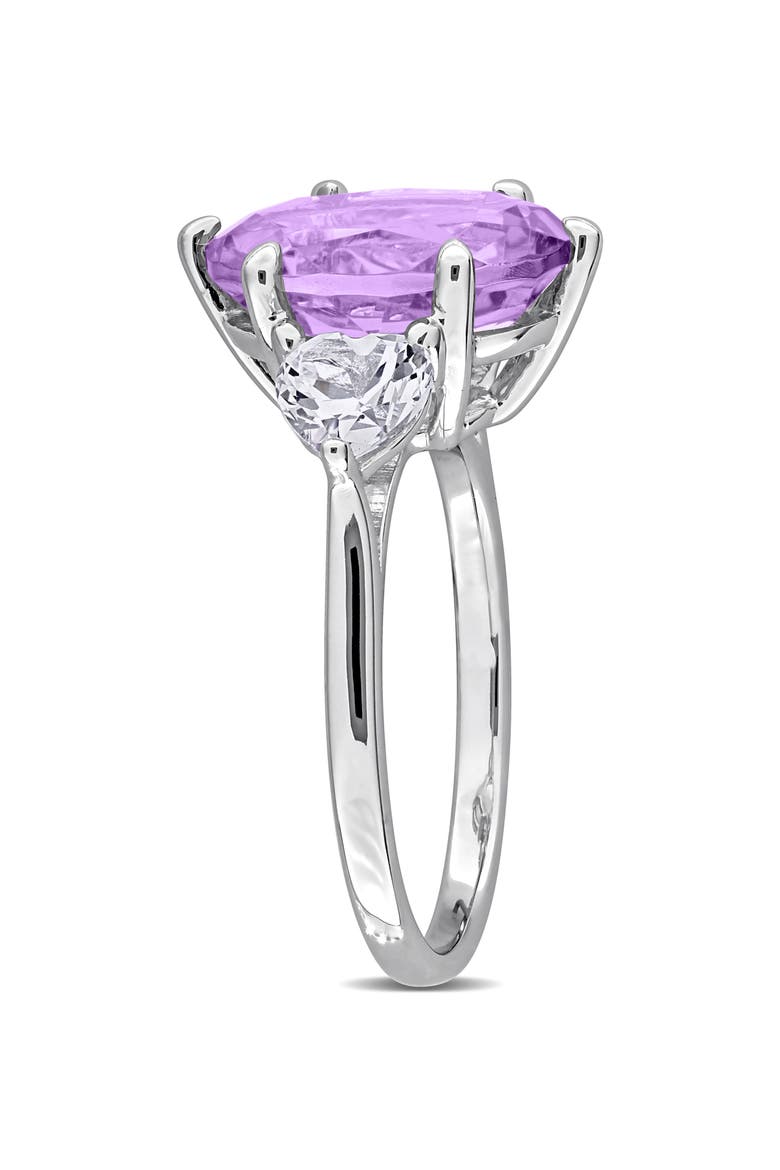 Sterling Silver Pink Amethyst Statement Ring, Alternate, color, PURPLE
