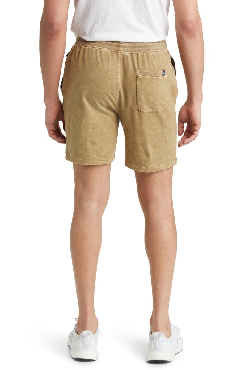 Stone Rose Acid Wash Fleece Drawstring Shorts, Alternate, color, Green