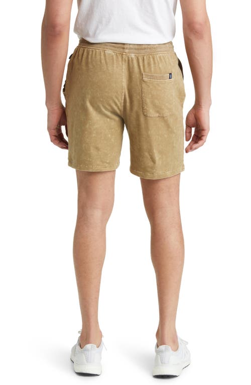 Stone Rose Acid Wash Fleece Drawstring Shorts In Green
