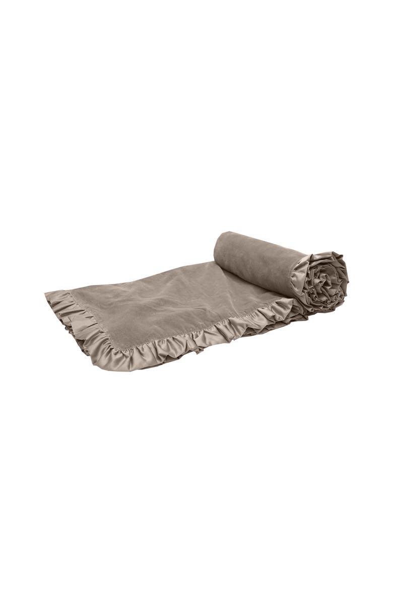 ELISABETH YORK Ishana Fawn Accent Throw Blanket, Main, color, Brown