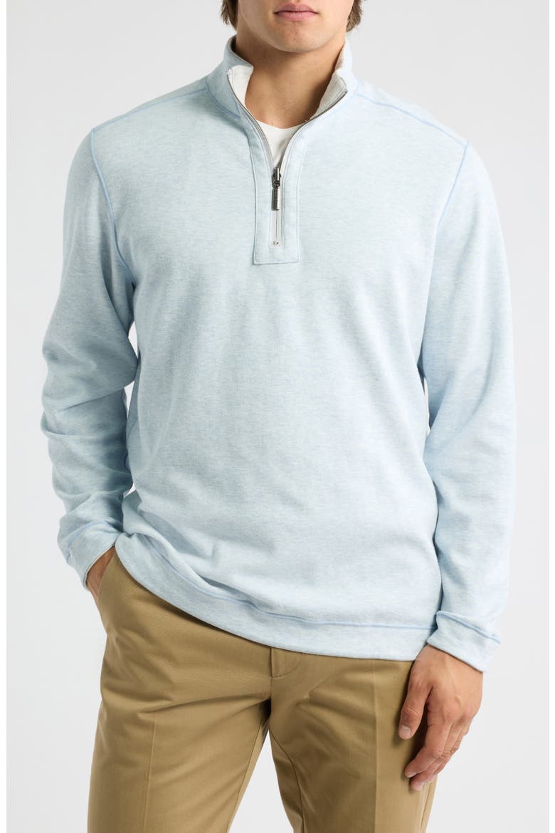 Flipview Reversible Half Zip Pullover, Alternate, color, MICRO CHIP HEATHER