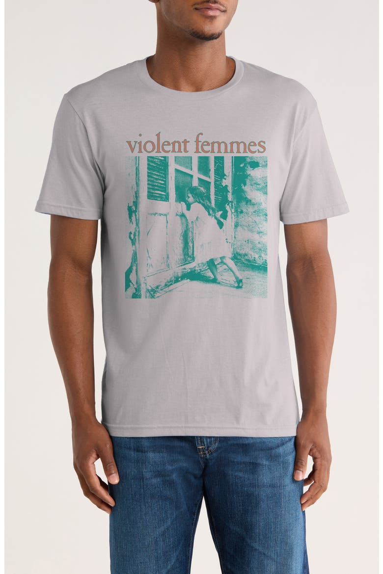 Violent Femmes Negative Album Graphic T-Shirt, Main, color, ICE GREY