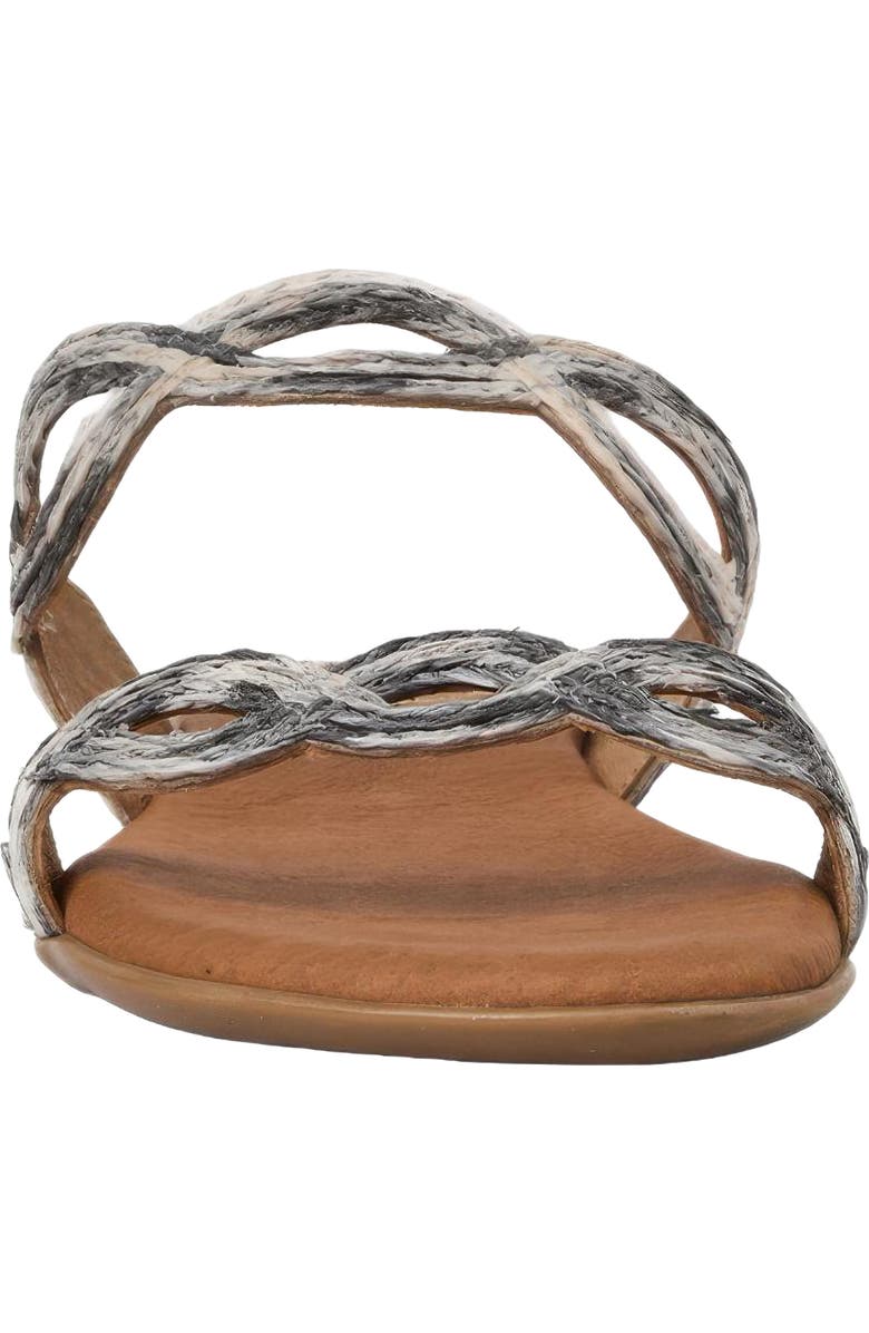 André Assous Nizzie Double Strap Slide Sandal, Alternate, color, Black/ Natural