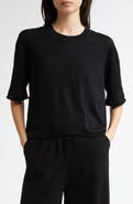 Johnstons of Elgin Superfine Merino Wool Scoop Neck Sweater
