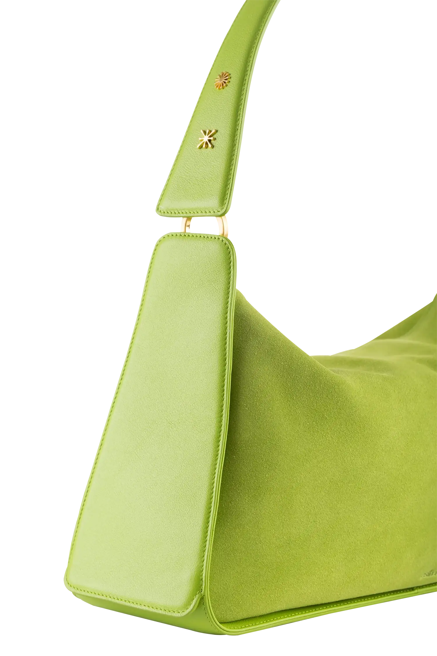 10AM Maxi Leather Shoulder Bag, Alternate, color, Lemon Green