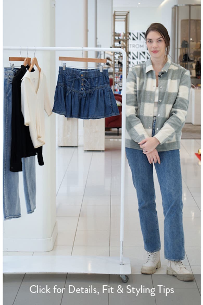 Roselle Drawstring Denim Miniskirt video