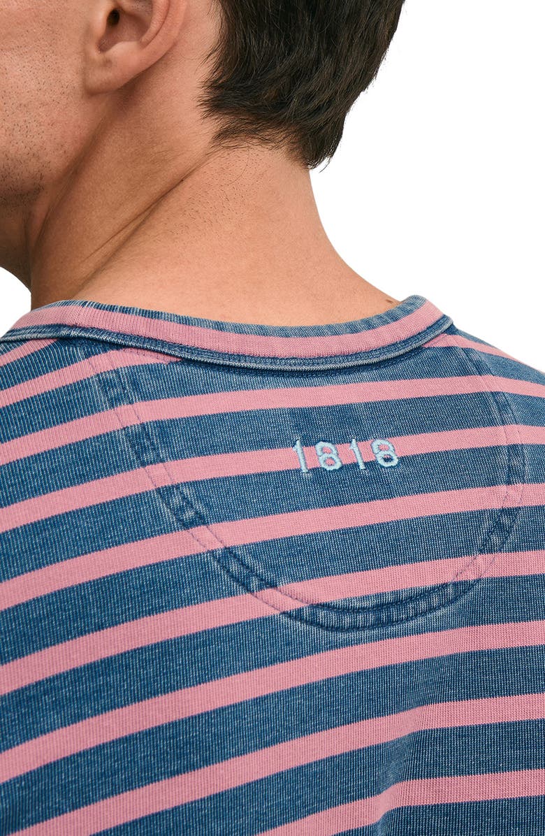 Brooks Brothers Mariner Stripe Long Sleeve Cotton T-Shirt, Alternate, color, Indigo/ Red