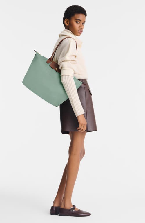Longchamp Large Le Pliage Tote In Green