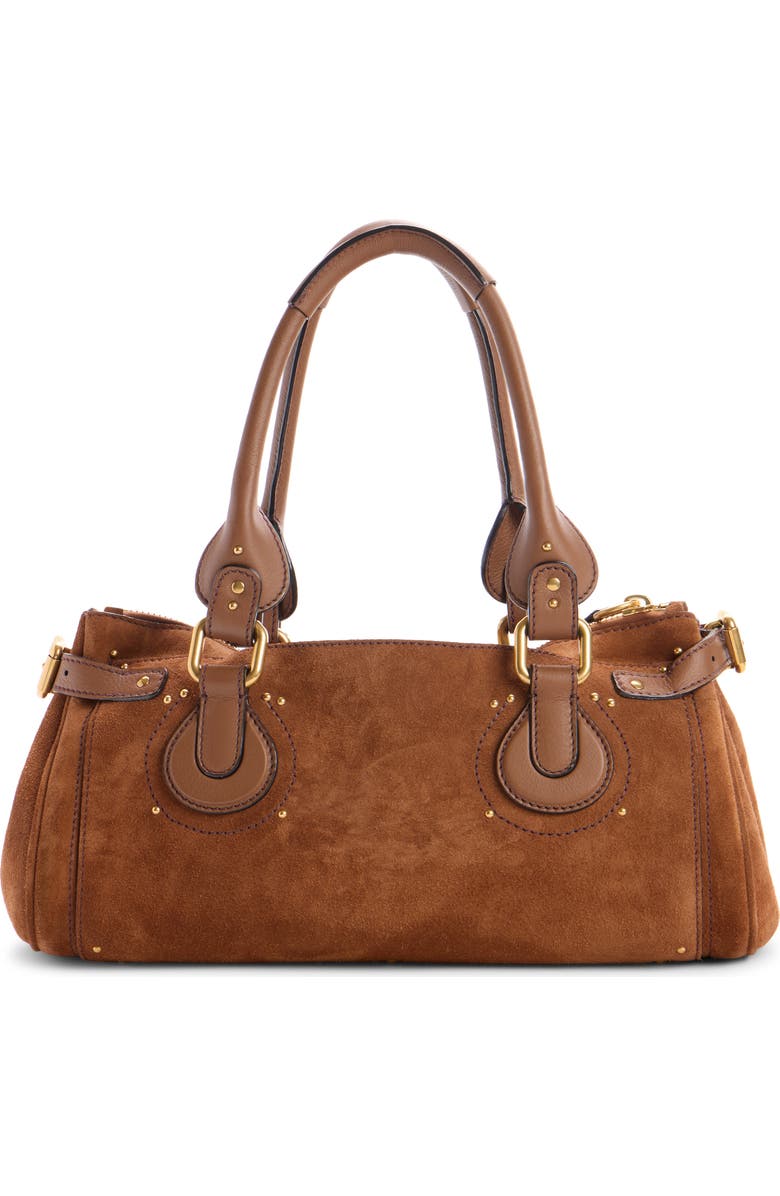 Chloé Paddington Suede Satchel, Alternate, color,