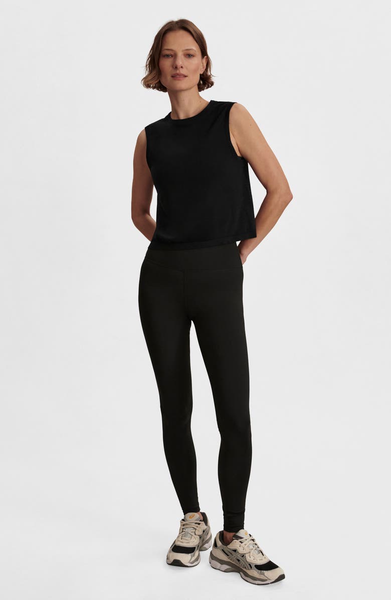 Varley Nate Seamless Crop Tank, Alternate, color, Black