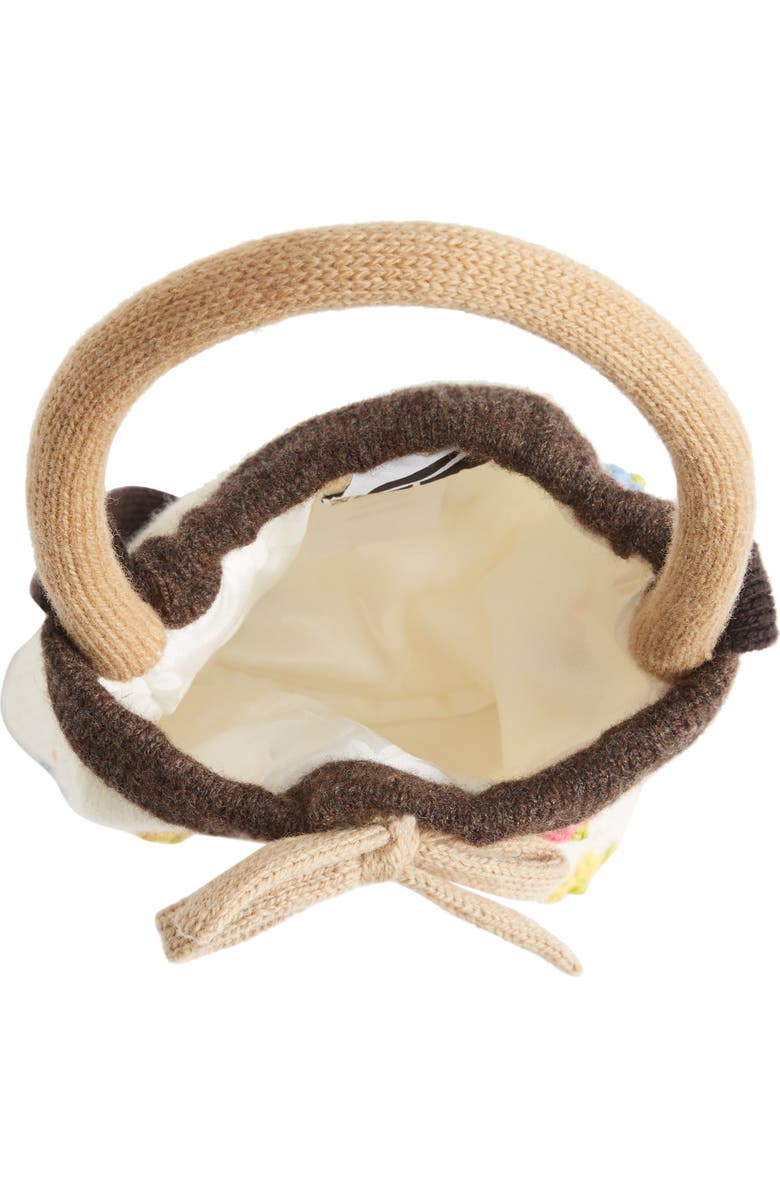 YanYan Daisy Embroidered Knit Handbag, Alternate, color,