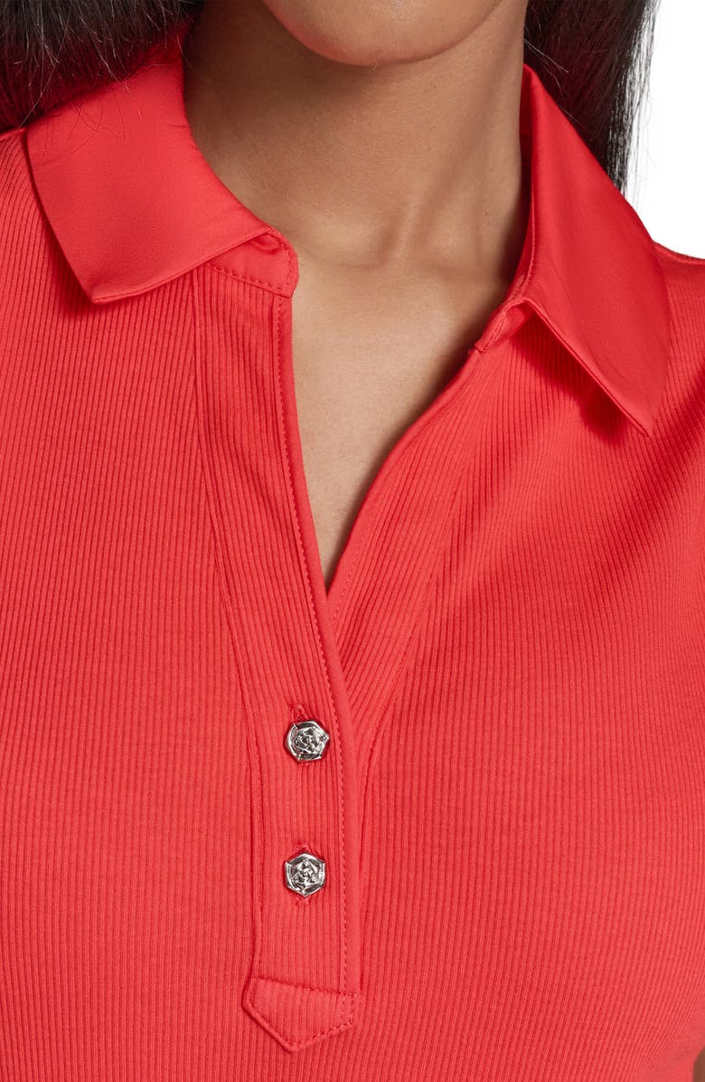 KARL LAGERFELD PARIS Mixed Media Midi Dress, Alternate, color, 