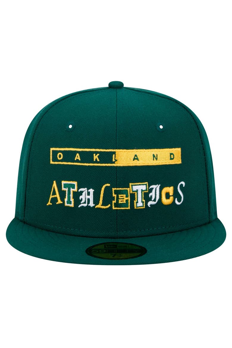 Men's New Era Green Oakland Athletics Ransom 59FIFTY Fitted Hat, Alternate, color, Green