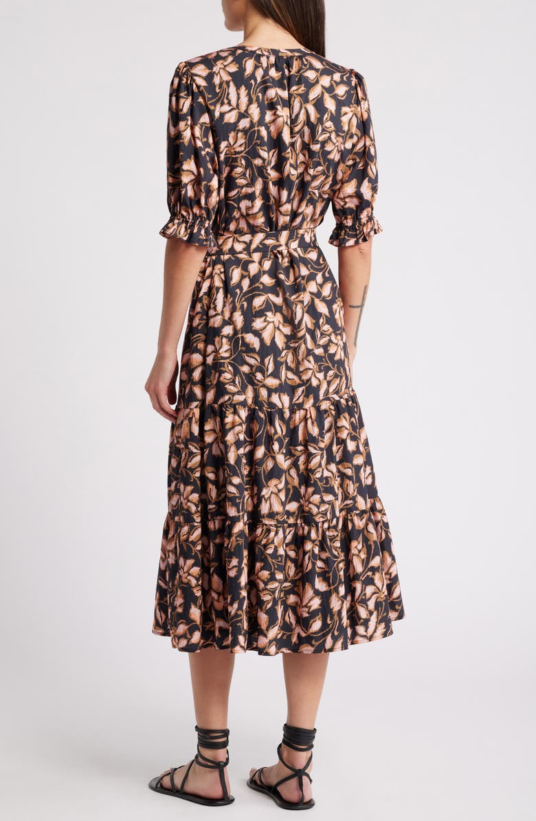 Rails Eliana Tie Belt Button Front Midi Dress, Alternate, color,