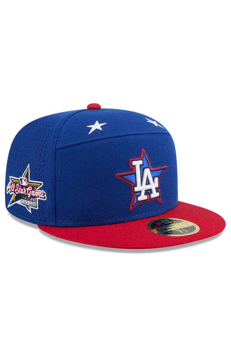 New Era Men's New Era Blue/Red Los Angeles Dodgers 2025 MLB All-Star Game Workout Side Patch 59FIFTY Fitted Hat, Alternate, color, Blue