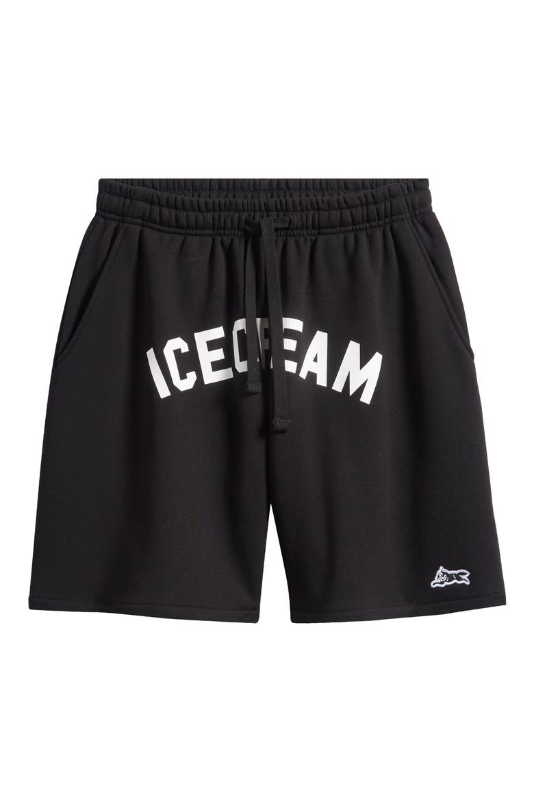 Matt Cotton French Terry Sweat Shorts, Alternate, color, BLACK