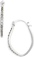 Judith Jack Marcasite & Swarovski Crystal Hoop Earrings