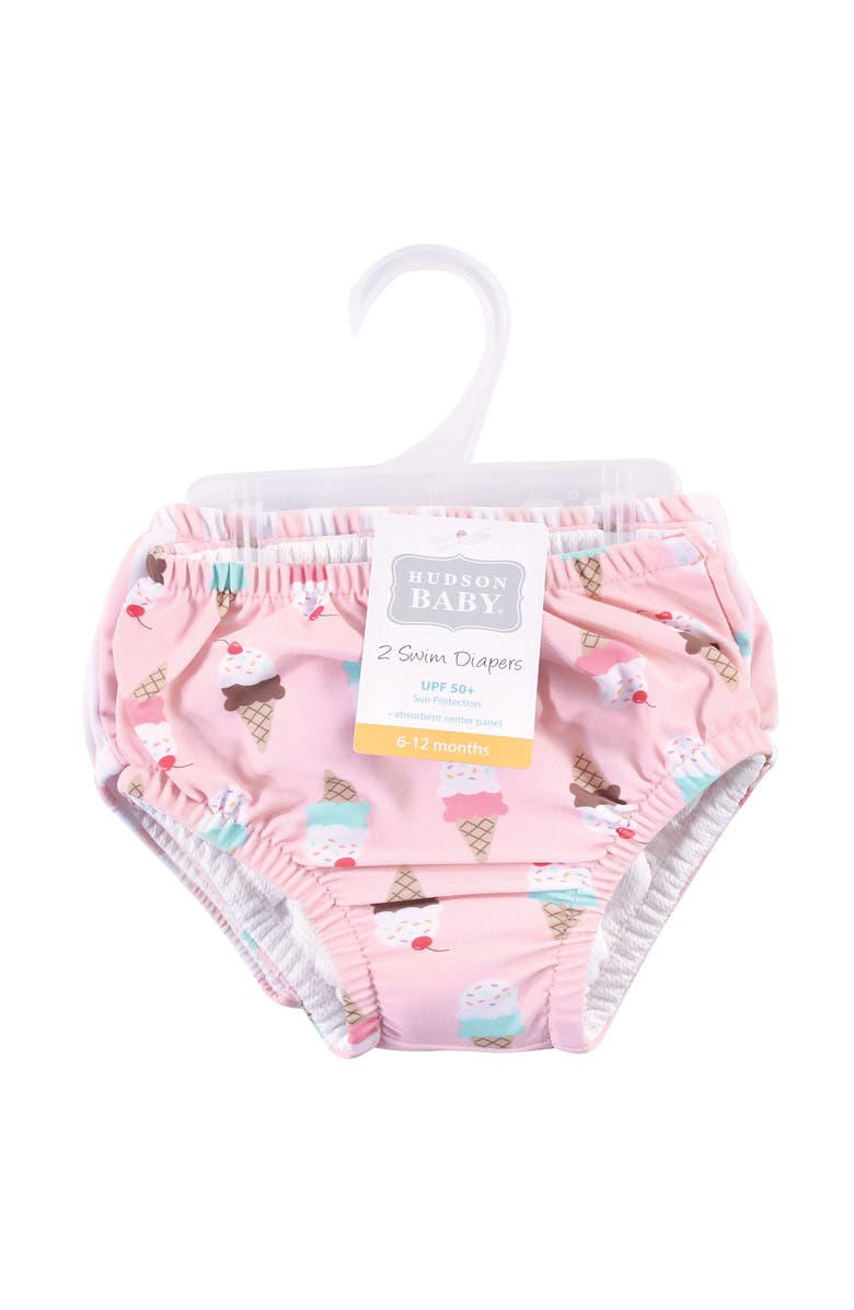Hudson Baby Pool-Ready Diaper Bottoms, Alternate, color, Ice Cream Cone