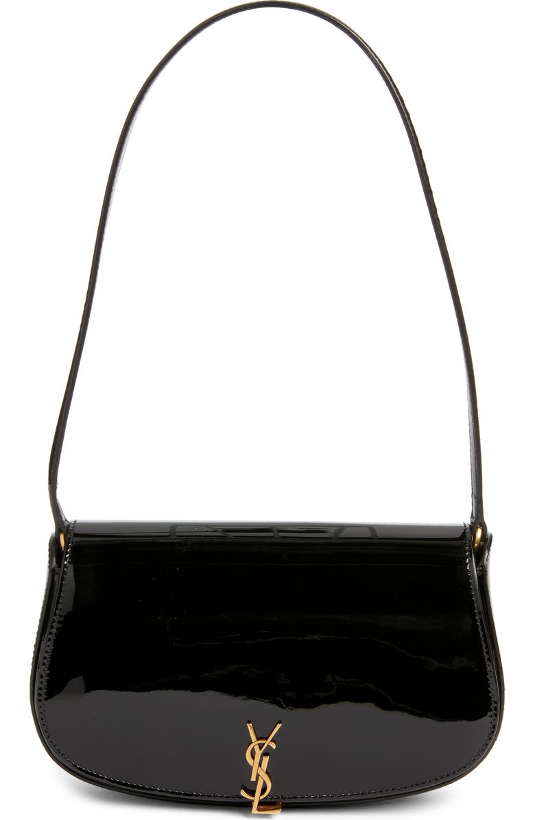 Saint Laurent Mini Voltaire Leather Shoulder Bag, Main, color, 1000 Noir