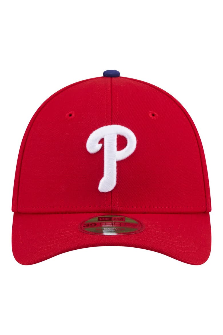 Men's New Era  Red Philadelphia Phillies Player Replica 39THIRTY M-Crown Flex Hat, Alternate, color, Red