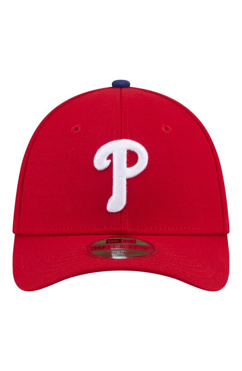 New Era Men's New Era Red Philadelphia Phillies Player Replica 39THIRTY M-Crown Flex Hat, Alternate, color, Red