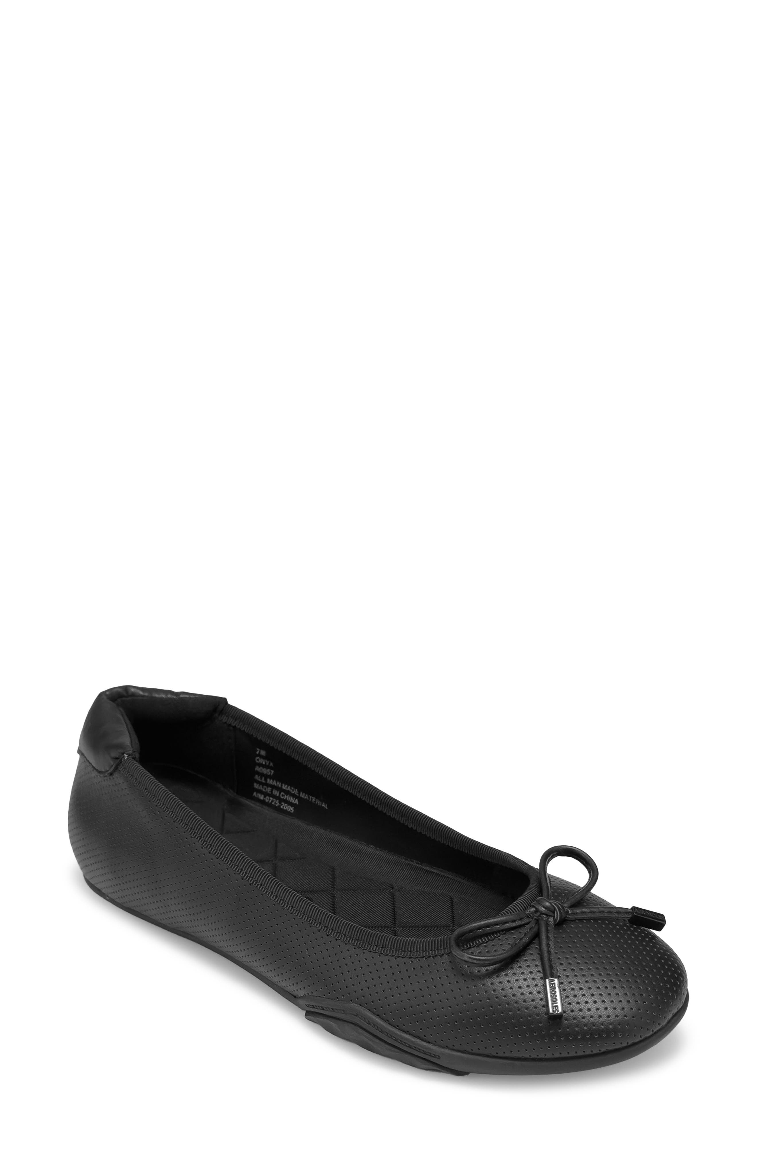 Aerosoles Onyx Ballet Loafer, Main, color, Black Perforated