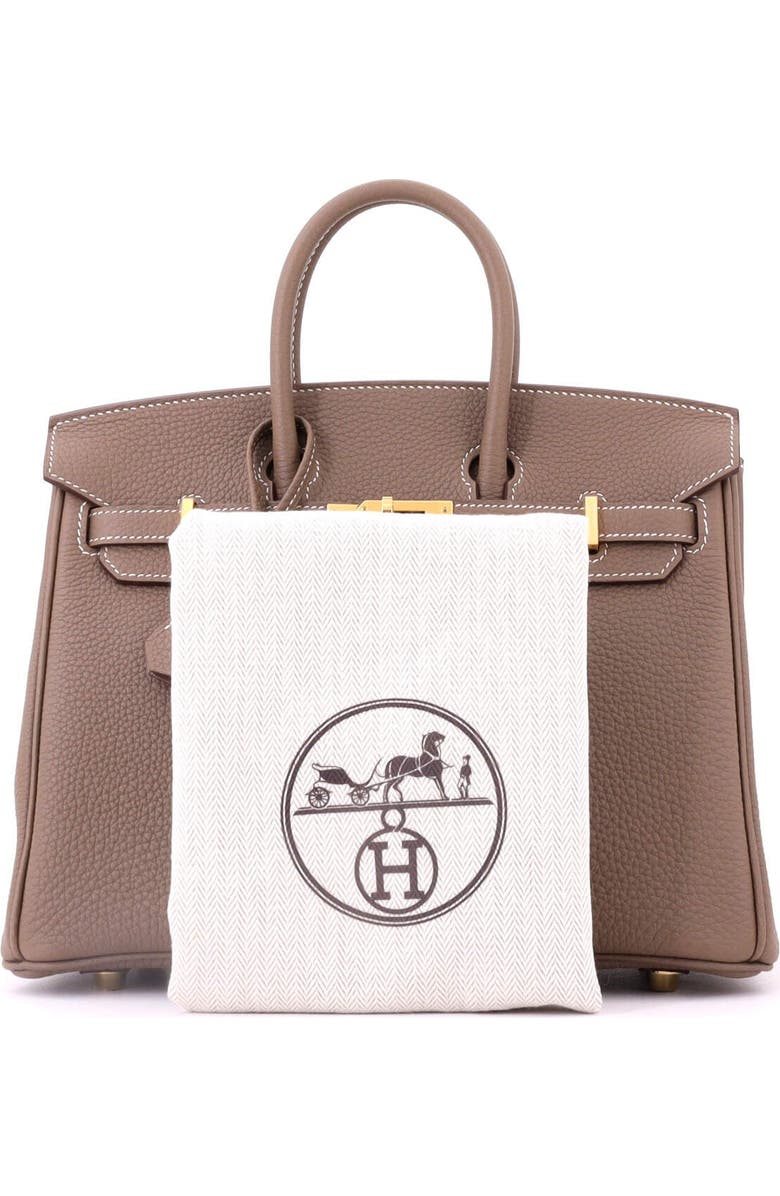 Pre-Owned Hermes Birkin Handbag Grey Togo with Gold Hardware 25, Alternate, color, Etoupe