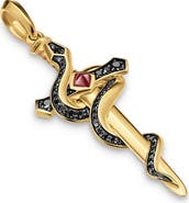 David Yurman Men's Ouroboros Snake Amulet with Diamonds
