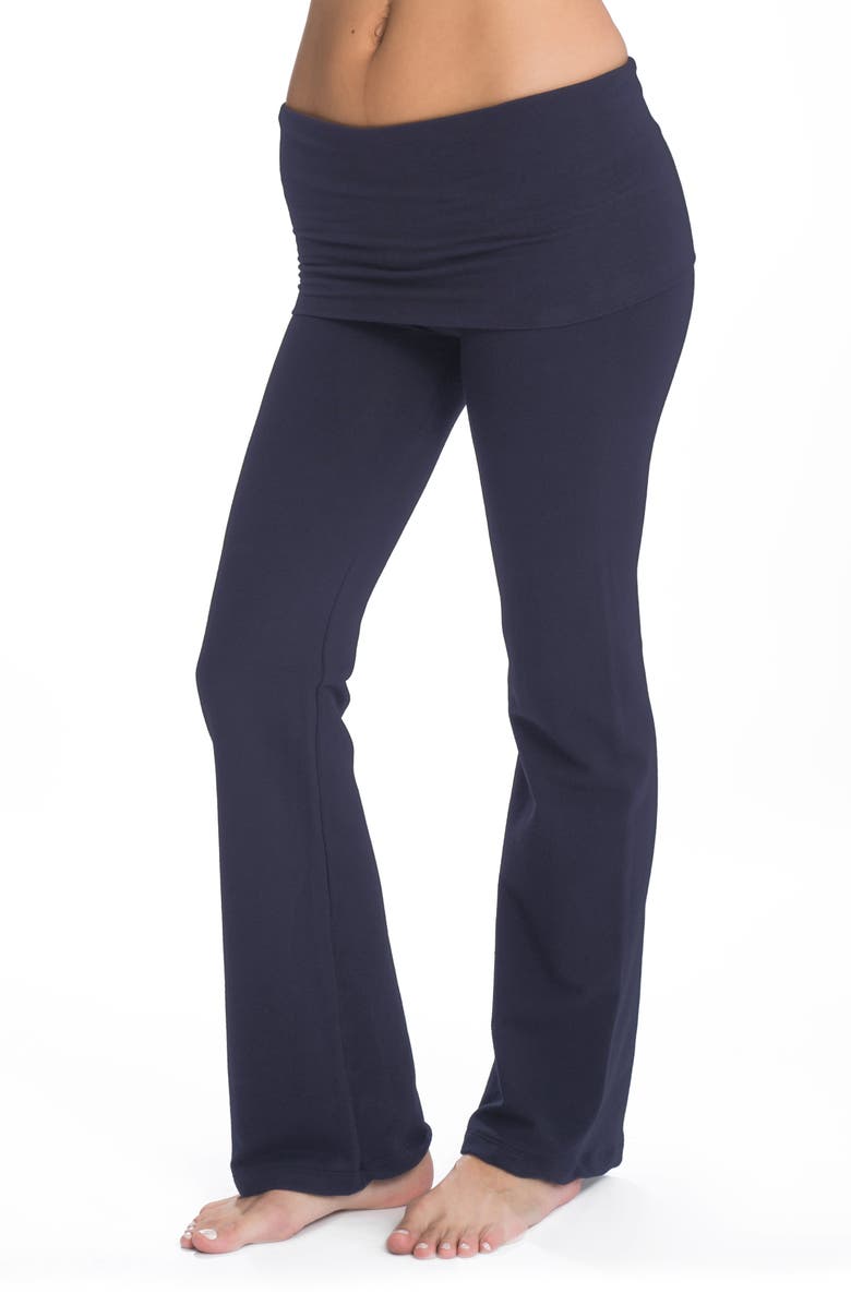 Bun Maternity Cozy Wide Leg Foldover Maternity Pants, Alternate, color, 