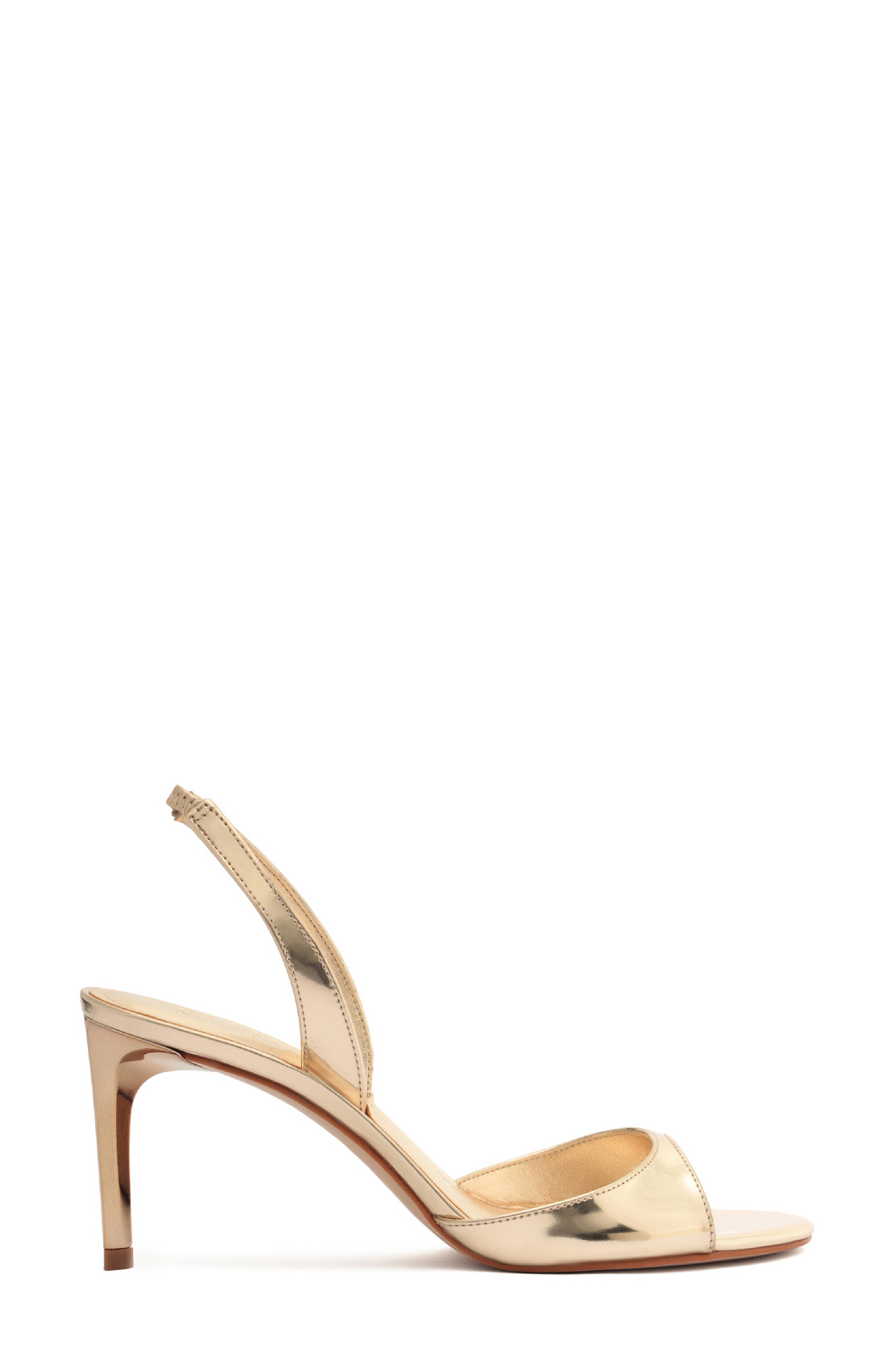 Scarlett Mid Slingback Sandal, Alternate, color, PLATINA