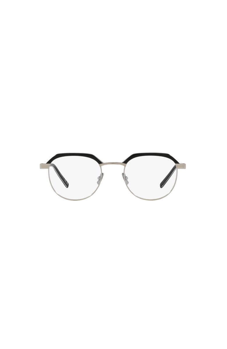 Saint Laurent 50mm Round optical glasses, Alternate, color, Black
